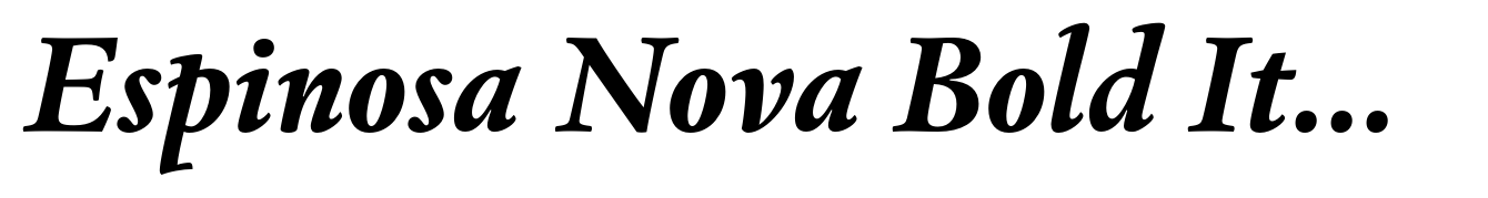 Espinosa Nova Bold Italic